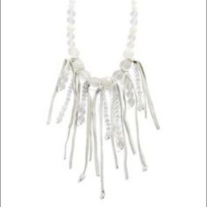 Fabiana Filippi White Suede Bead Necklace
